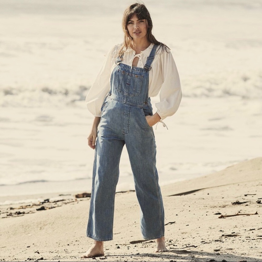 Doen Myrtle Overalls in a faded Antibes Wash